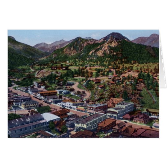 Estes Park Colorado Birdseye View Card