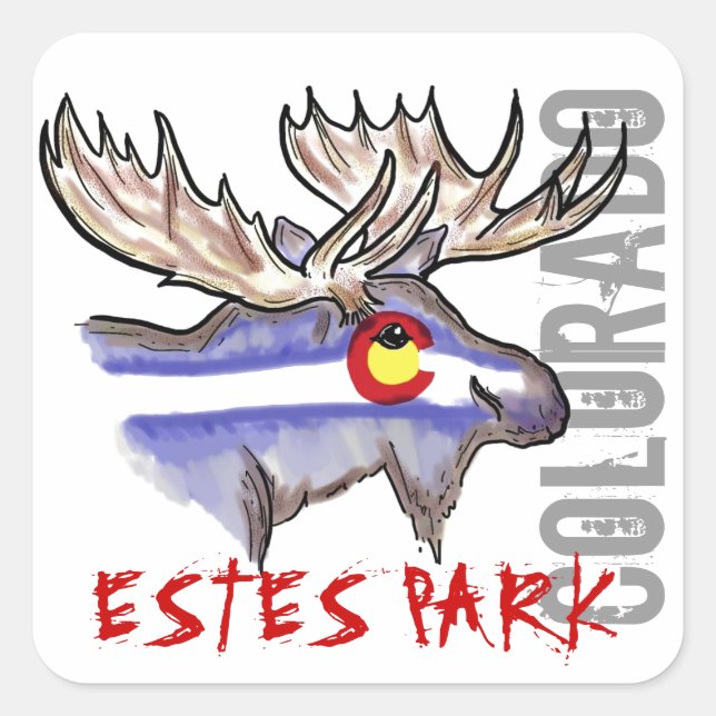 Estes Park Colorado elk design stickers (Front)