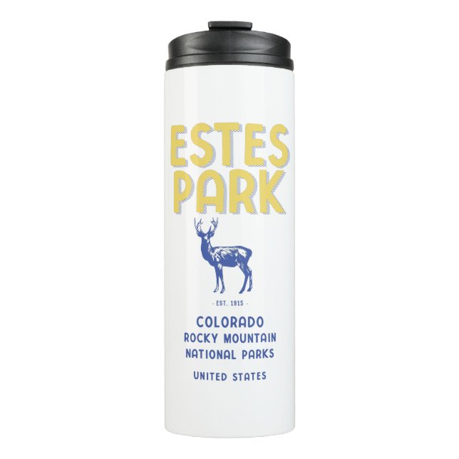 Estes Park Colorado National Park Elk Thermal Tumbler (Front)
