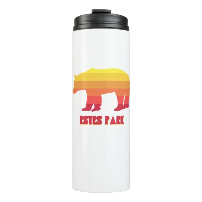 Estes Park Colorado Rainbow Bear Thermal Tumbler (Front)