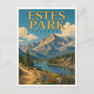 Estes Park Colorado Rocky Mountains GeoSaga Postcard