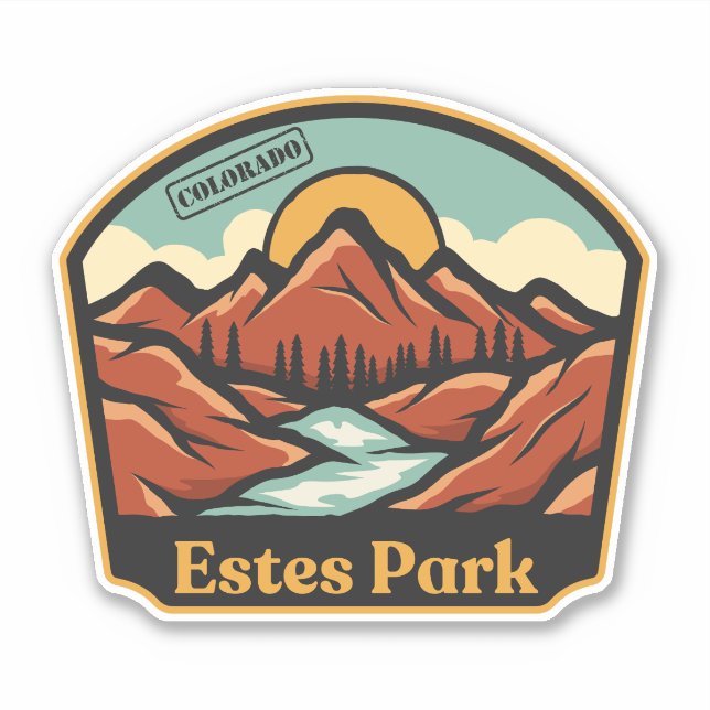 Estes Park, Colorado Sticker (Front)