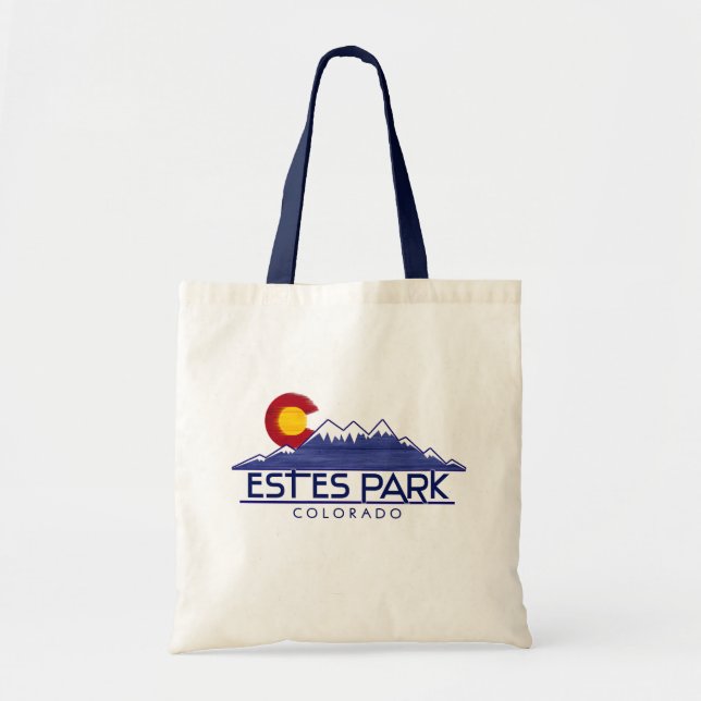 Estes Park Colorado wood mountains tote bag (Front)