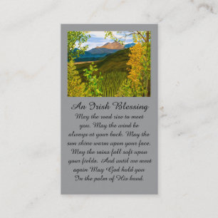 Estes Park Irish Blessing Yellow Green Blue  Business Card