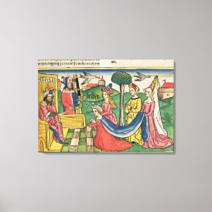 Esther 2 15-18, Esther is chosen to be Queen by th Canvas Print