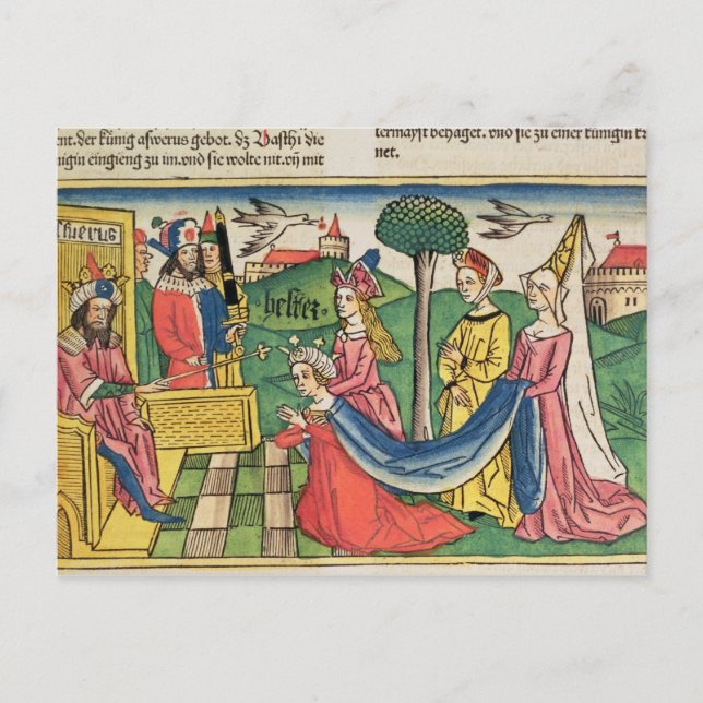Esther 2 15-18, Esther is chosen to be Queen by th Postcard (Front)