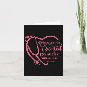 Esther 4-14 Nurse Stethoscope Bible Christian Reli Card