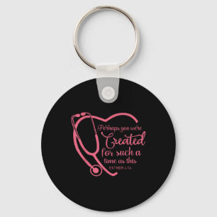 Esther 4-14 Nurse Stethoscope Bible Christian Reli Keychain