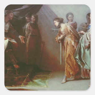 Esther and Ahasuerus Square Sticker