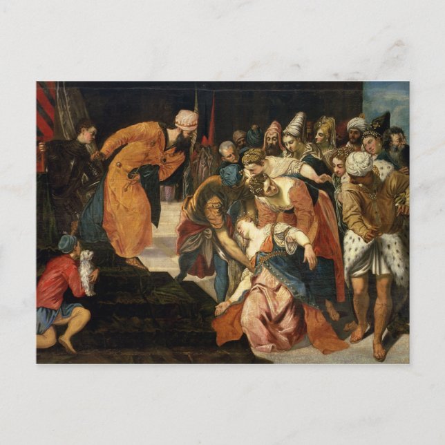 Esther before Ahasuerus, 1548 Postcard (Front)