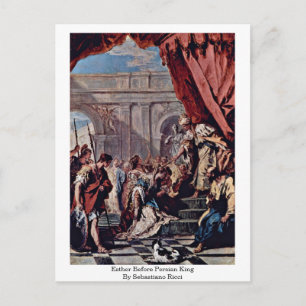 Esther Before Persian King By Sebastiano Ricci Postcard