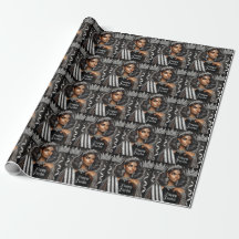 Esther Black Purim Wrapping Paper