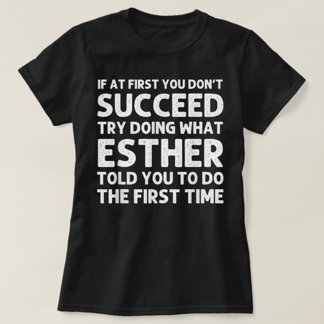 ESTHER Name Personalized Birthday Funny Christmas  T-Shirt (Design Front)