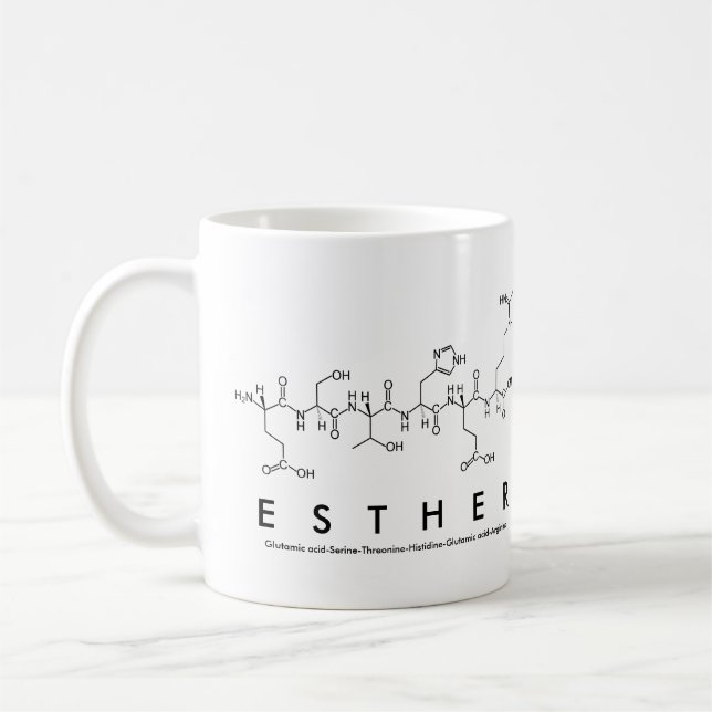 Esther peptide name mug (Left)