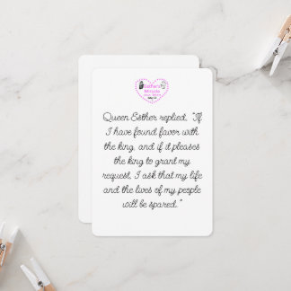 Esther's Miracle Stationary with Envelopes Invitation