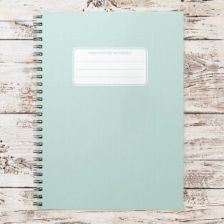 Esthetic Soft Pastel Solid Color Composition Notebook