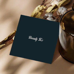 Esthetician Black White Gray Grey Qr Code  Square Business Card