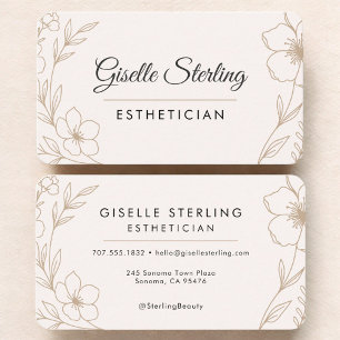 Esthetician Floral Botanical Business Card