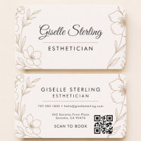 Esthetician Floral QR Code Professional