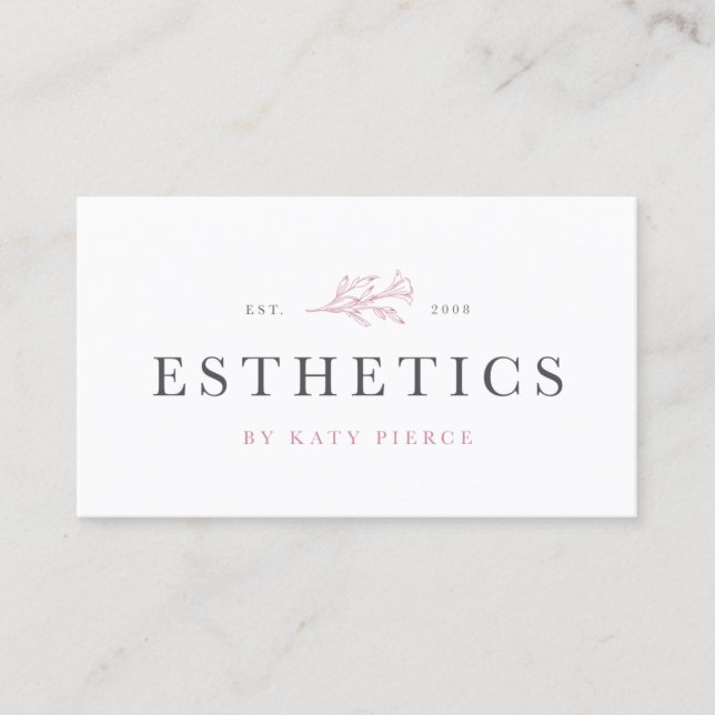 Esthetics by Katy Business Card (Front)