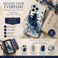Esthétique de la pagode florale bleue orientale