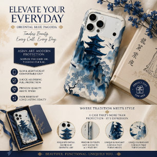 Esthétique de la pagode florale bleue orientale