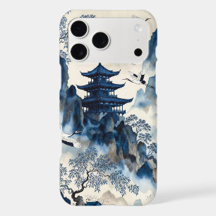 Esthétique de la pagode florale bleue orientale