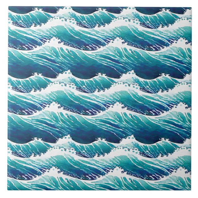 Esthétique Ocean Waves Carreaux décoratifs en céra (Devant)