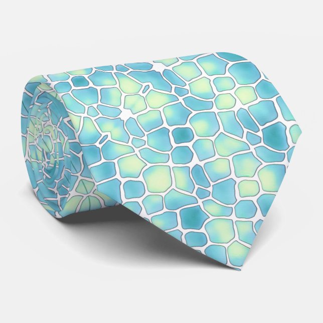 estilo mosaico turquesa con amarillo tie (Rolled)