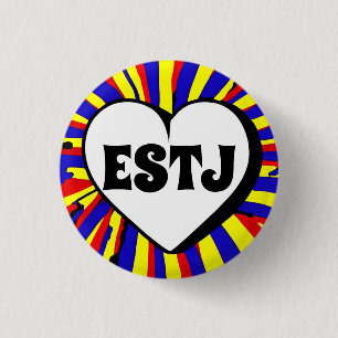 ESTJ MBTI 3 Cm Round Badge 1 Inch Round Button