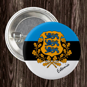 Estonia button, patriotic Estonian Flag fashion 1 Inch Round Button
