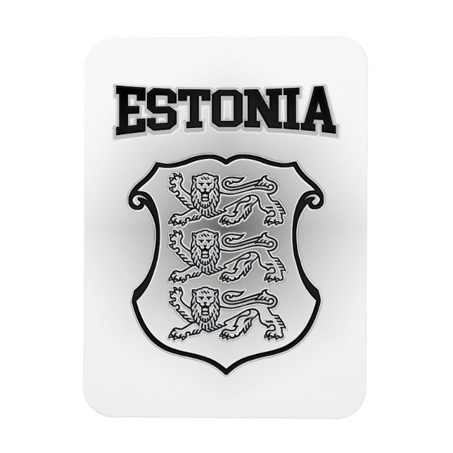Estonia Coat of Arms Magnet (Vertical)