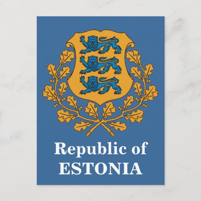 Estonia Coat of Arms Postcard! Postcard (Front)