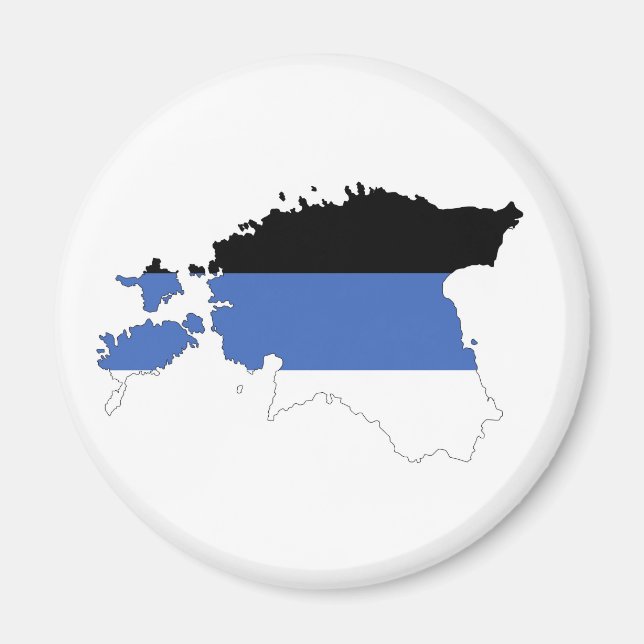 estonia country flag map shape symbol magnet (Front)