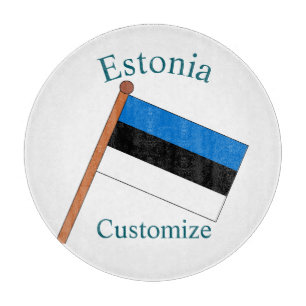 Estonia Country Flag Thunder_Cove Cutting Board