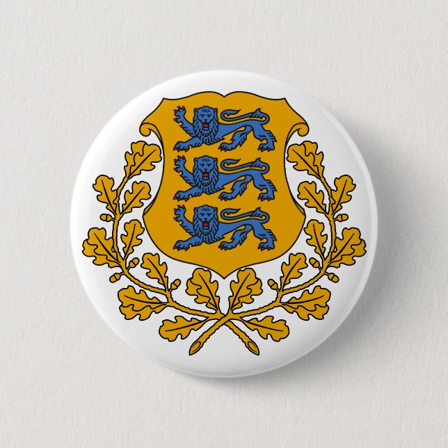 estonia emblem 2 inch round button (Front)