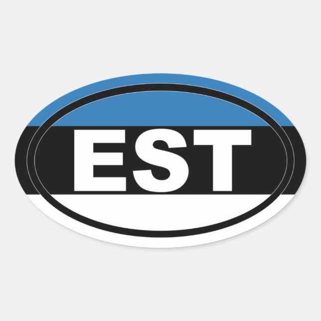 Estonia - EST - European Oval Sticker (Front)