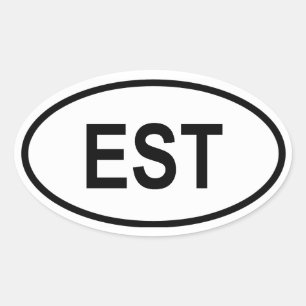 Estonia "EST" Oval Sticker