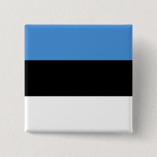 Estonia (Estonian) Flag 2 Inch Square Button