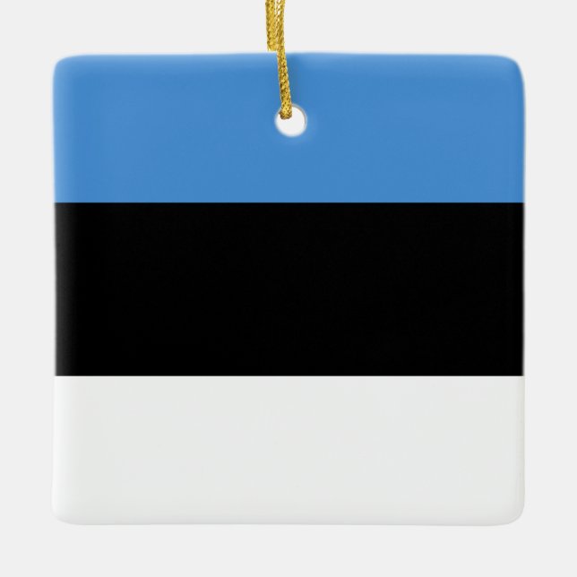 Estonia (Estonian) Flag Ceramic Ornament (Front)