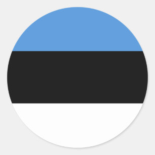 Estonia (Estonian) Flag Classic Round Sticker