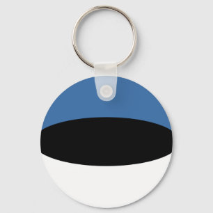 Estonia Fisheye Flag Keychain