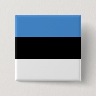 Estonia Flag 2 Inch Square Button