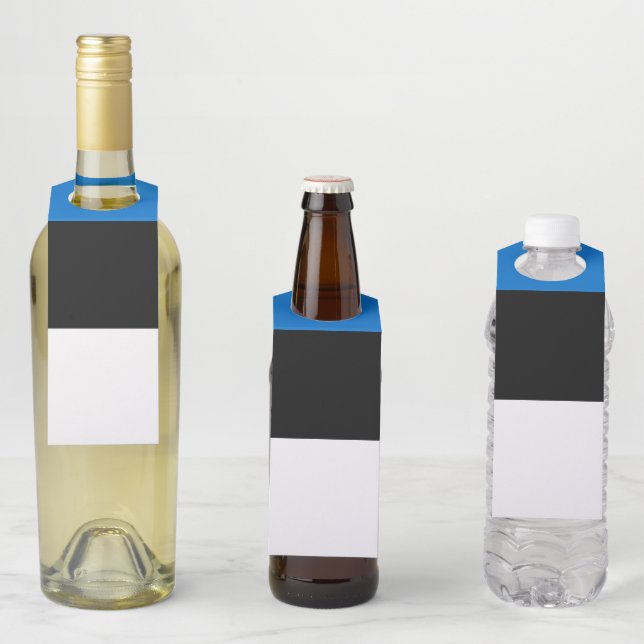 Estonia flag bottle tag (In Situ)