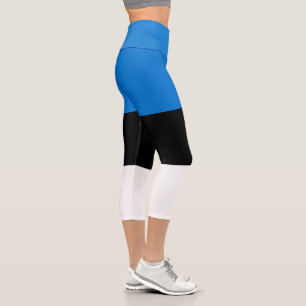 Estonia Flag Capri Leggings