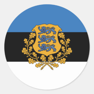 Estonia Flag Classic Round Sticker
