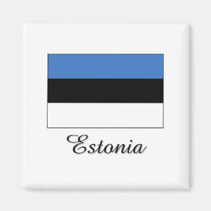 Estonia Flag Design Magnet