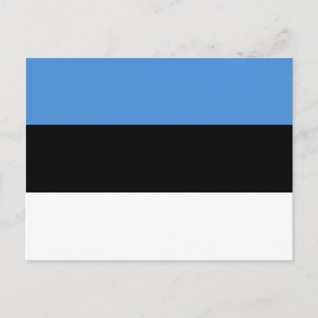 Estonia Flag EE Postcard (Front)