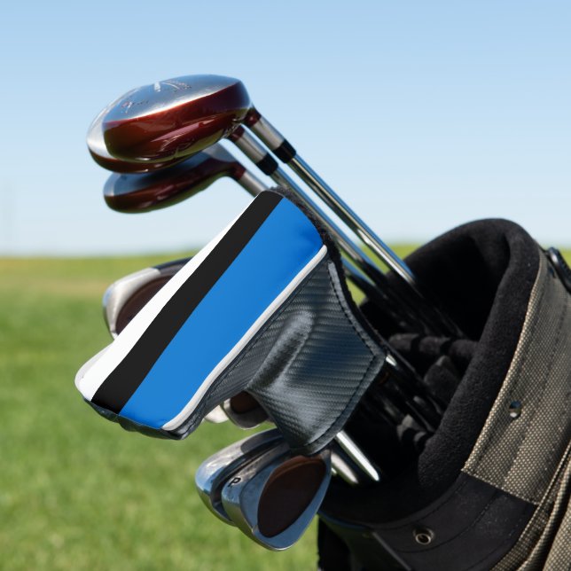 Estonia flag golf head cover (In Situ)