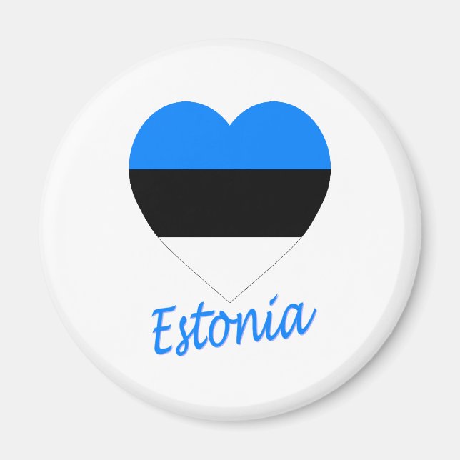 Estonia Flag Heart Magnet (Front)